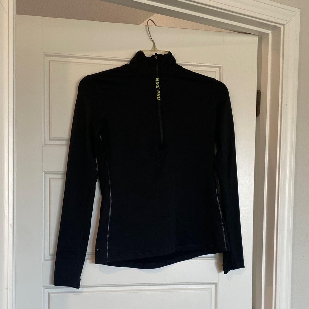 Women's Nike Black Quarter zip running top